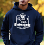 Farmhouse Lounge Brew Pub-Style Logo Adult Unisex Cotton Hooded Sweatshirt - Cryin Creek