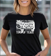 Cow Haulin Poop Scoopin Critter Washin Adult/Youth Cotton T-Shirt - Cryin Creek