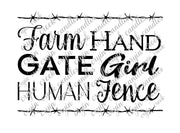 Farm Hand Gate Girl Human Fence Digital Download