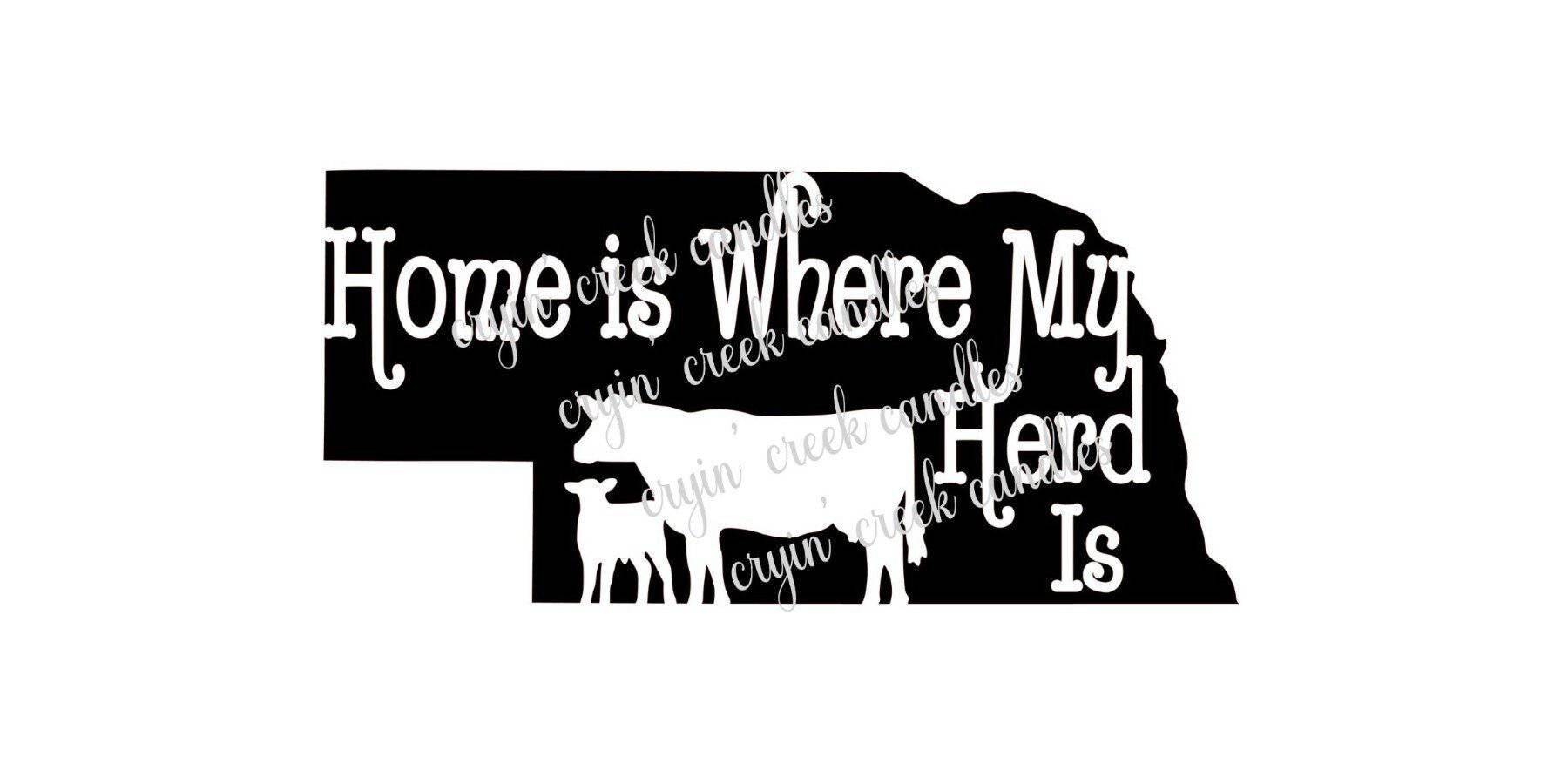 Nebraska Home is Where My Herd Is Digital Download - Cryin Creek