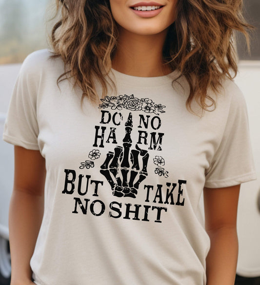 Do No Harm But Take No Shit Adult Unisex Cotton T-Shirt - 0