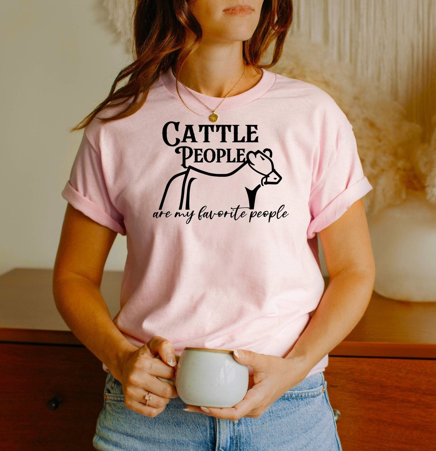 Cattle People Are My Favorite People Adult Cotton Unisex T-Shirt - 1