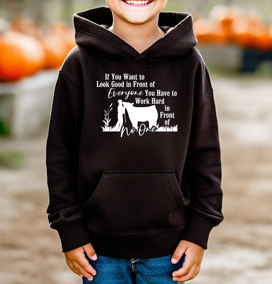 If You (Male) Want to Look Good in Front of Everyone Adult/Youth Cotton Hooded Sweatshirt - 0