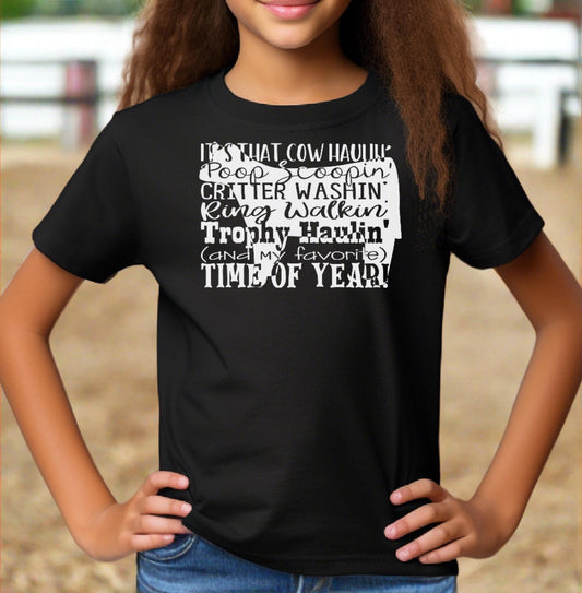 Cow Haulin Poop Scoopin Critter Washin Adult/Youth Cotton T-Shirt | Cryin Creek