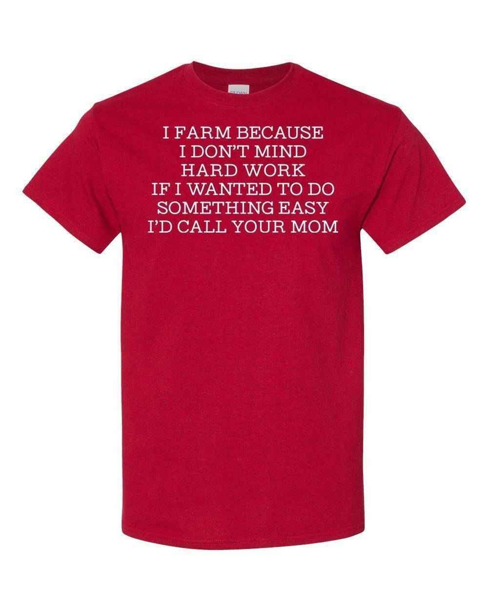 Funny Farming Adult Cotton T-shirt