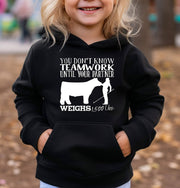 You Don't Know Teamwork Adult/Youth Unisex Hoodie (girl/steer) - Cryin Creek