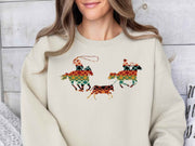 Serape Team Roping Adult Crewneck Sweatshirt