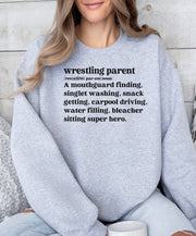 Wrestling Parent Definition Adult Cotton Crewneck Sweatshirt - Cryin Creek