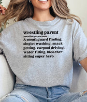 Wrestling Parent Definition Adult Cotton T-Shirt - Cryin Creek