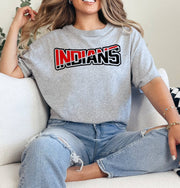 Weeping Water Indians Bold Two-Color Design Adult/Youth Cotton T-Shirt - Cryin Creek