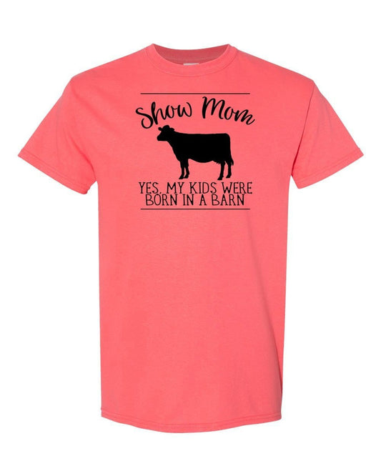 dairy show mom adult unisex cotton t-shirt - 0