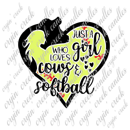 Just a Girl Who Loves Cows and Softball Download | Cryin Creek