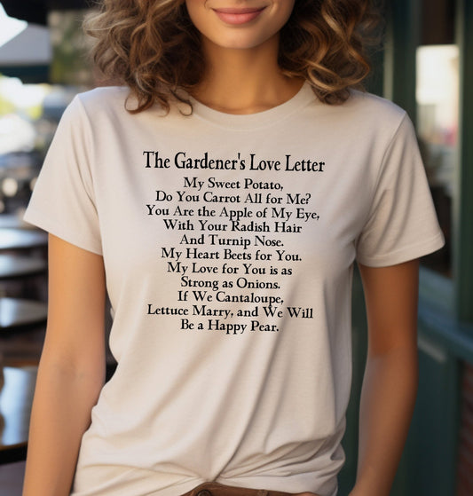 The Gardener's Love Letter Adult Unisex Cotton T-Shirt | Cryin Creek