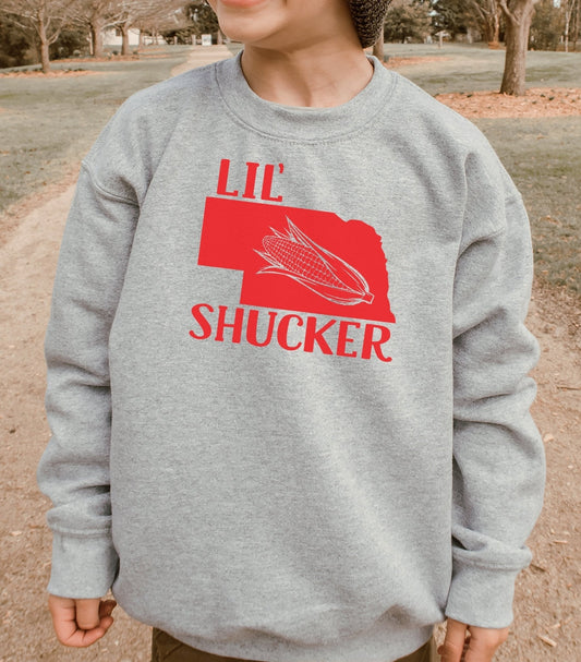 Nebraska Lil' Shucker Youth/Toddler 100% Cotton Crewneck Sweatshirt | Cryin Creek
