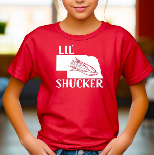Nebraska Lil' Shucker 100% Cotton Youth/Toddler Tee - For Young Fans! | Cryin Creek