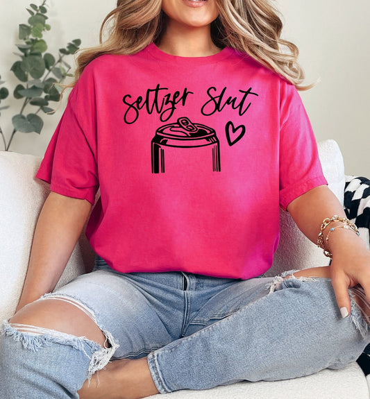 Seltzer Slut Adult Unisex Cotton T-Shirt - 0