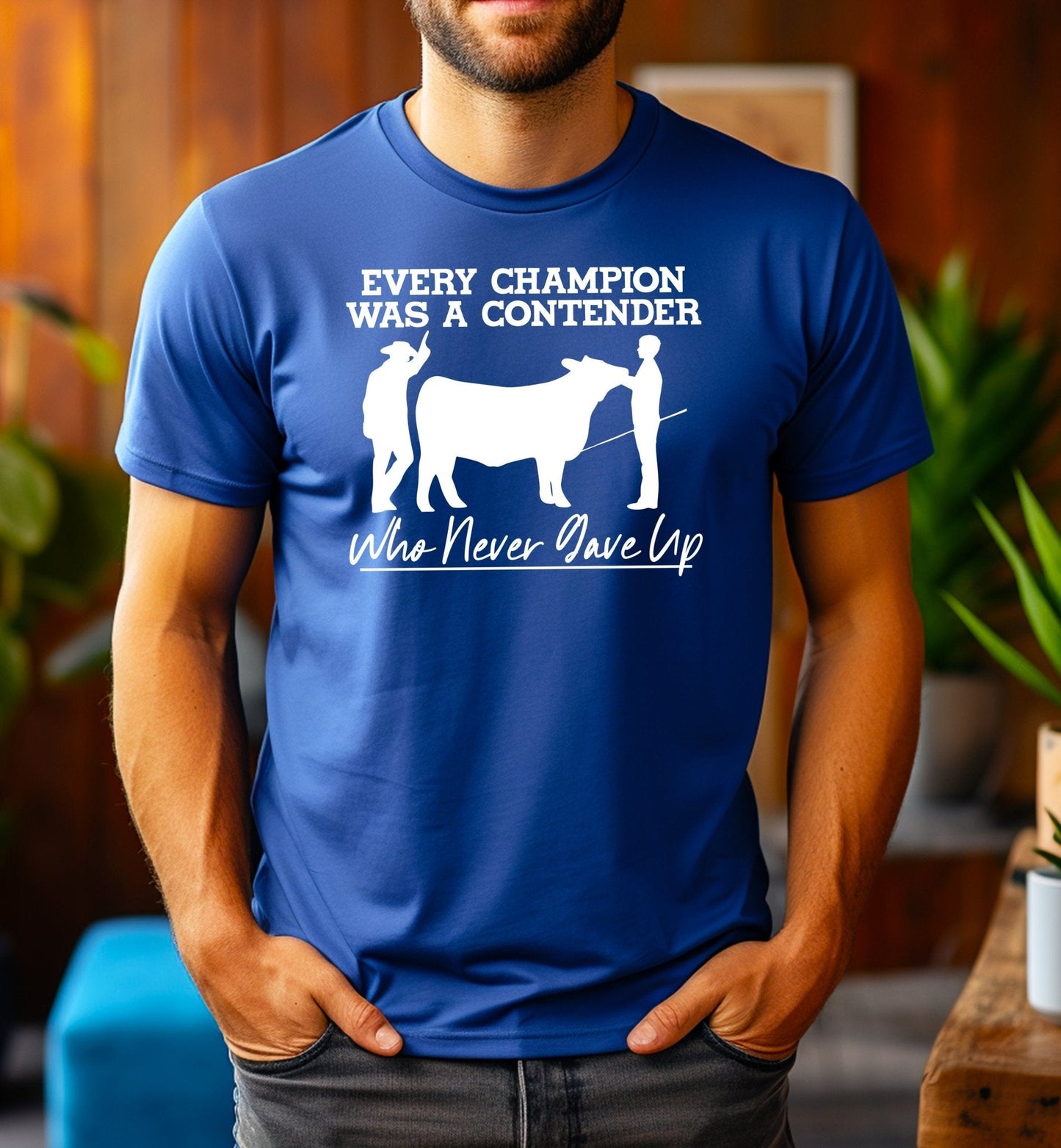 Every (Male) Champion Was a Contender Adult/Youth Cotton T-Shirt - 1