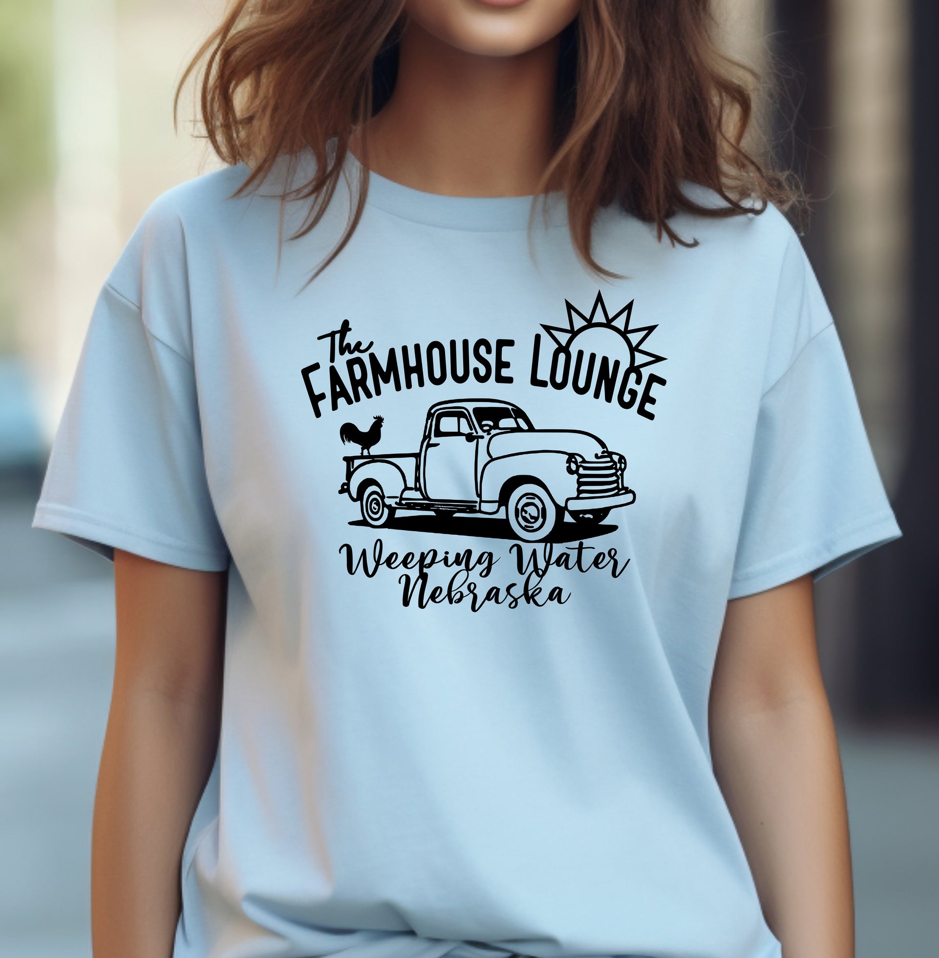 Farmhouse Lounge Sunny Vibes Pickup Truck Adult Unisex Cotton T-Shirt - Cryin Creek