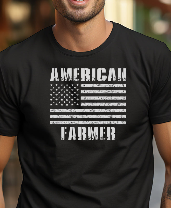 American Farmer Adult Unisex T-Shirt  Black