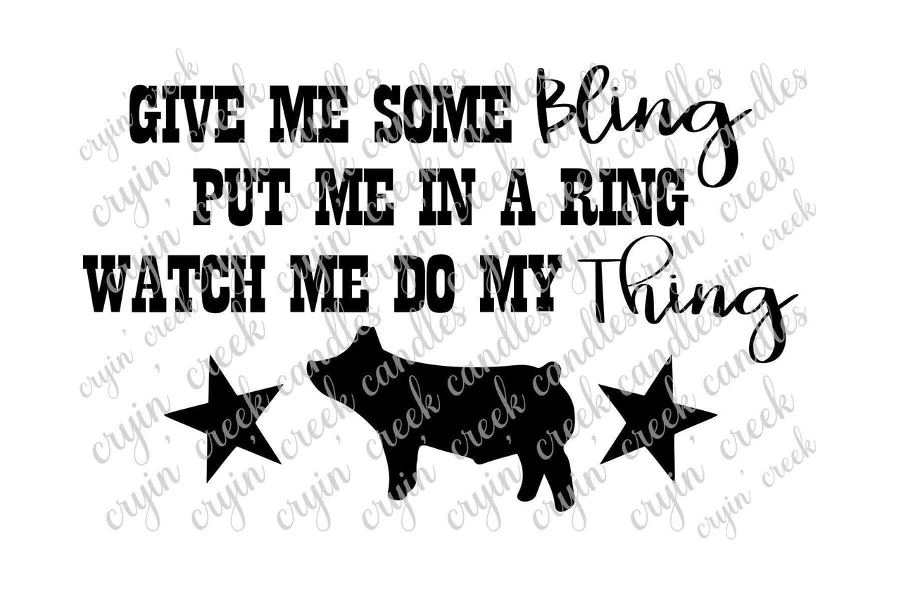 Bling in the Ring Hog Digital Download