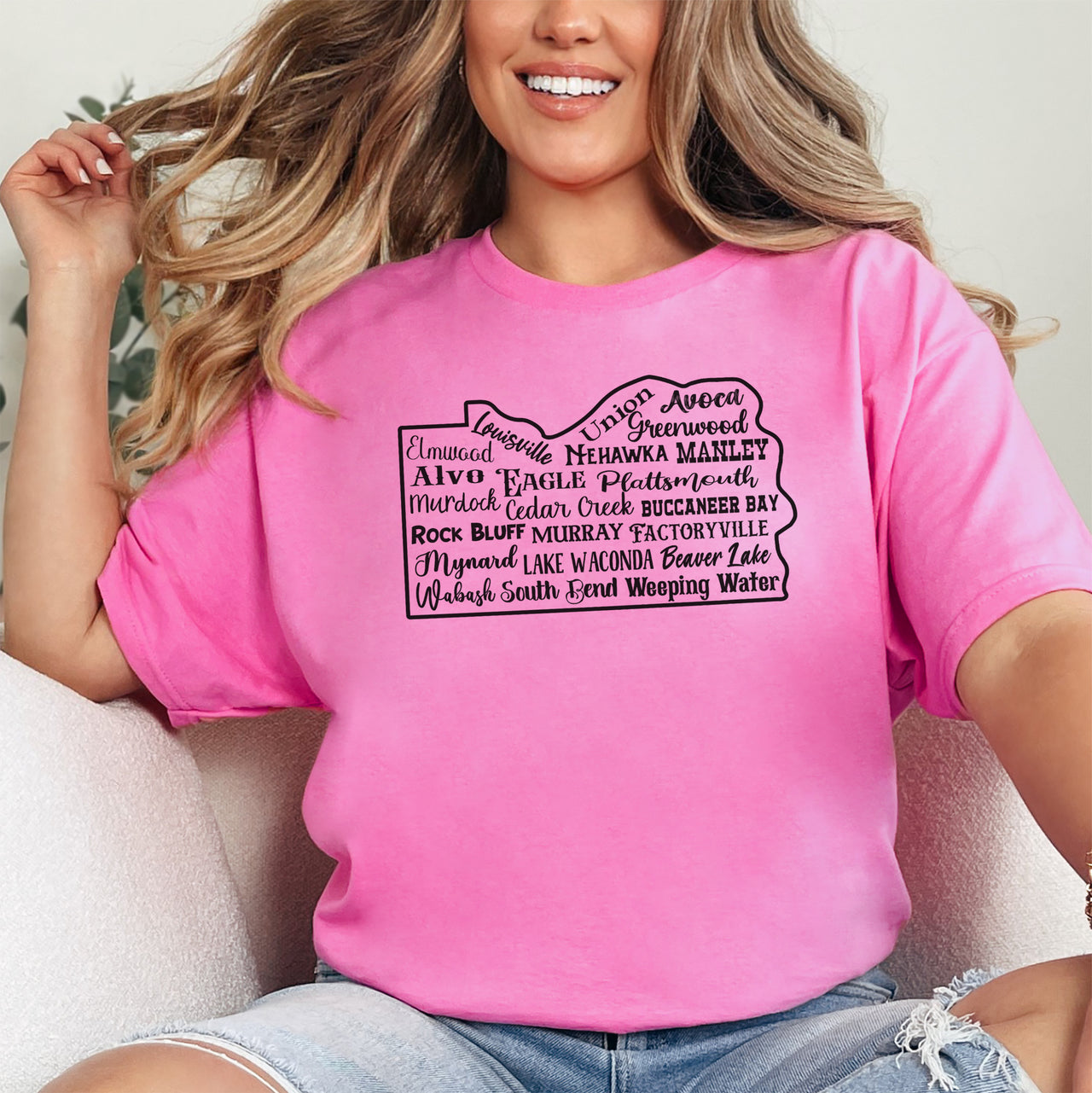 Cass County Nebraska Small Towns Adult Unisex Cotton T-Shirt