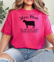 Dairy Show Mom Hot Pink Tee