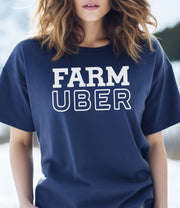 Farm Uber Adult Unisex T-Shirt Navy