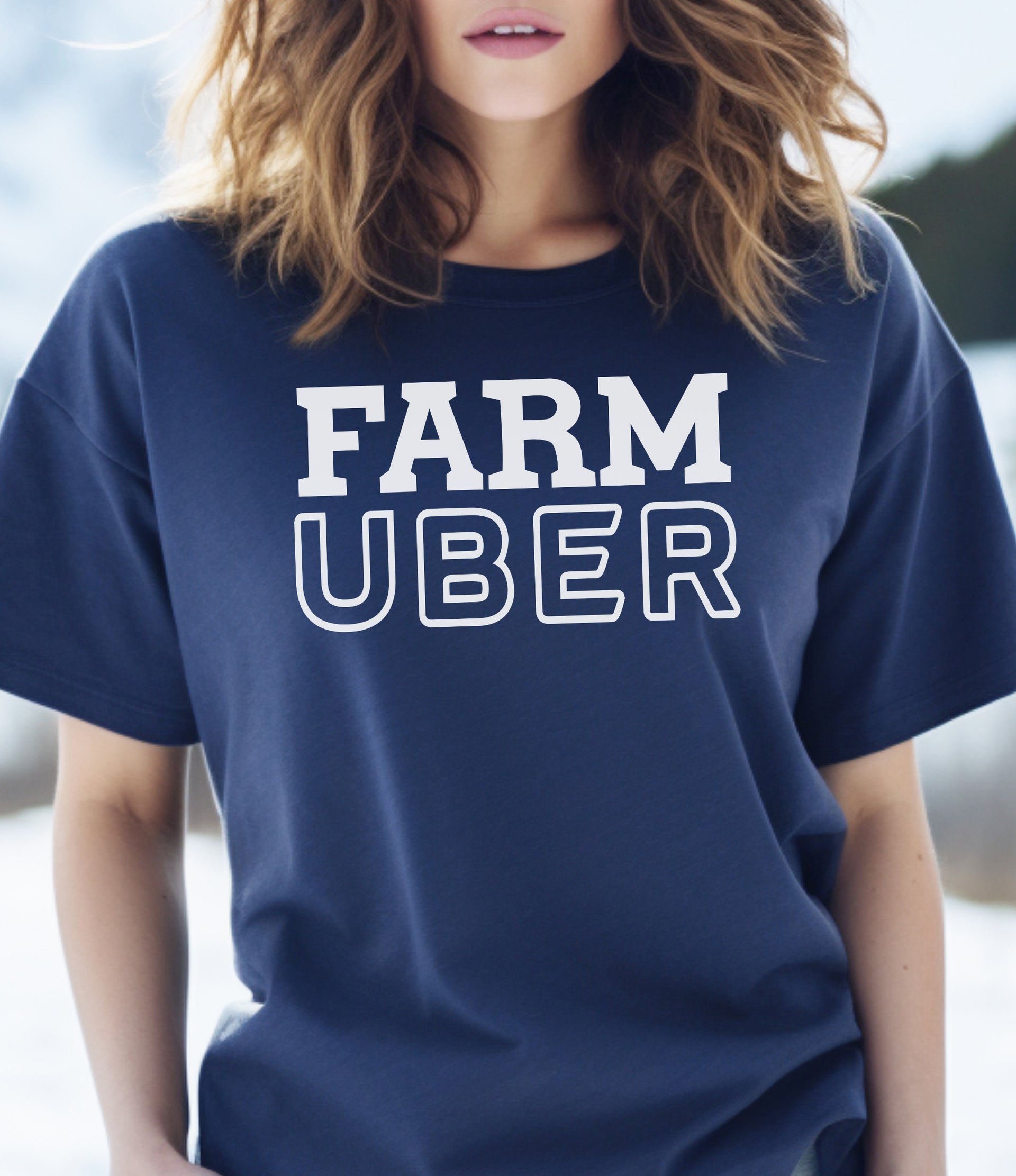 Farm Uber T-Shirt Navy