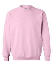 Farmhouse Lounge Distressed Nebraska Logo Cotton Crewneck Pink