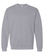Farmhouse Lounge Distressed Nebraska Logo Cotton Crewneck Sport Grey