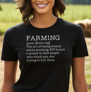 Funny Farming Definition Adult Unisex T-Shirt Black