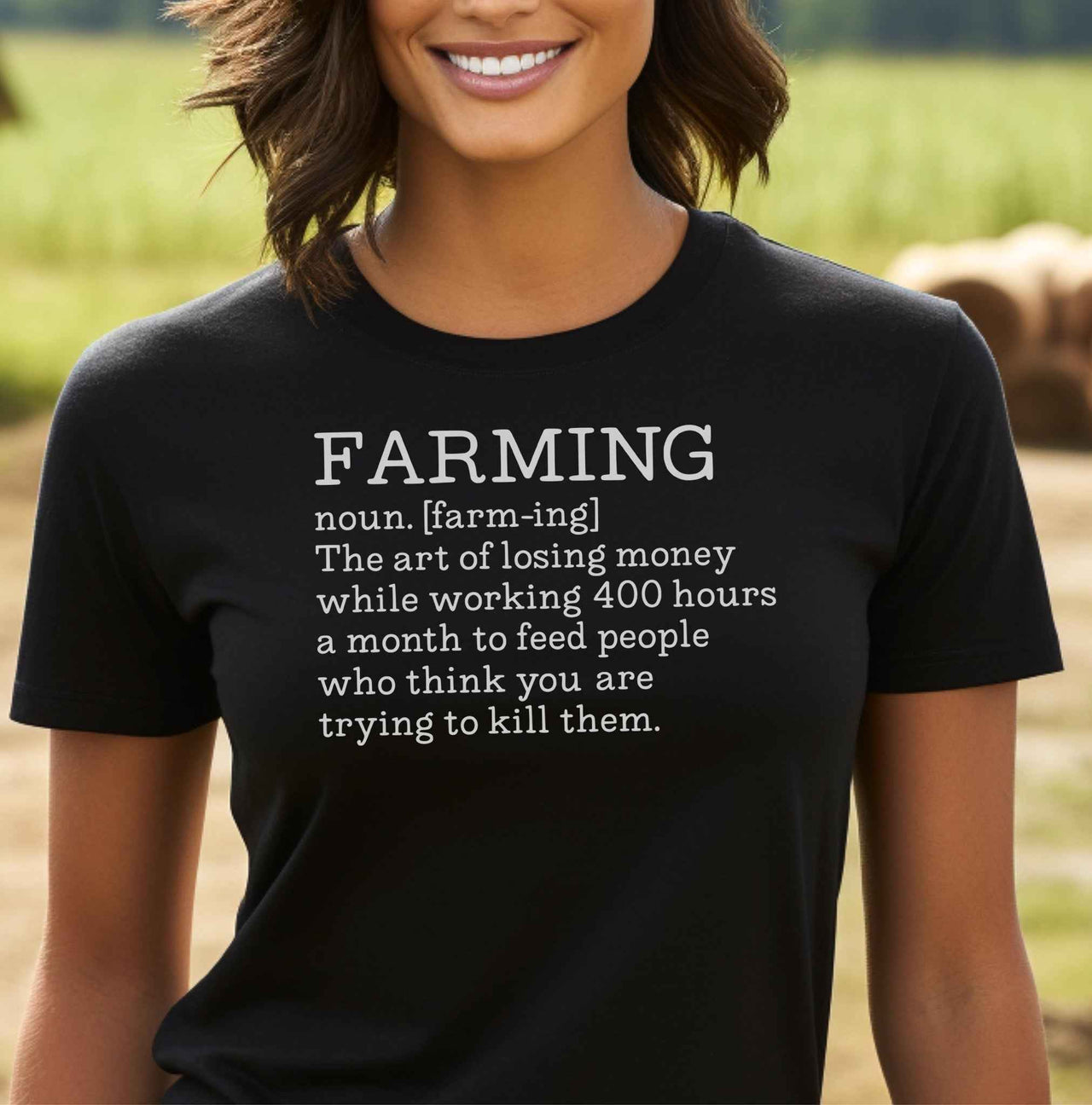 Funny Farming Definition Adult Unisex Cotton T-Shirt