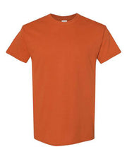 Gildan burnt orange t-shirt on white background.
