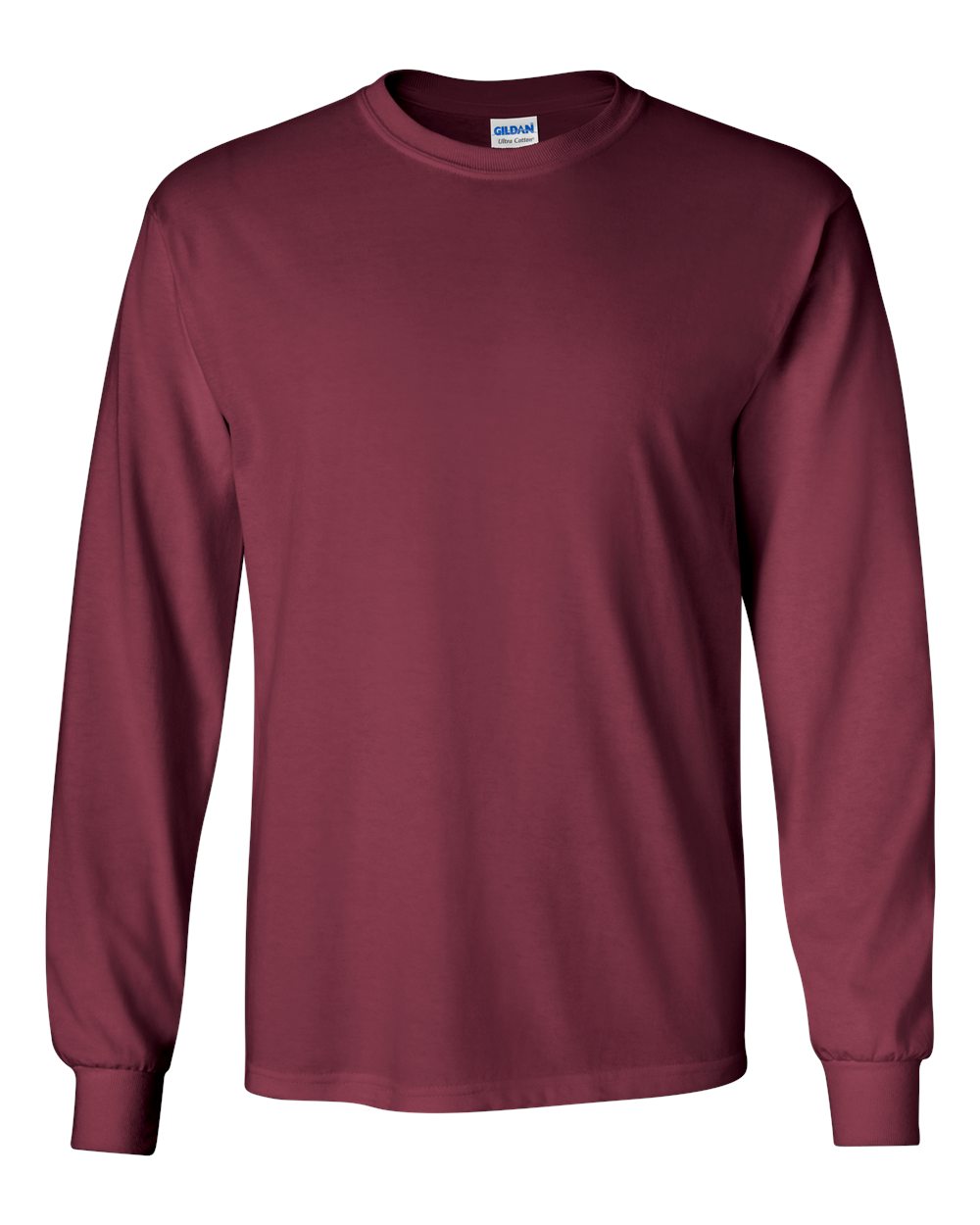Gildan Maroon Long Sleeve Tee