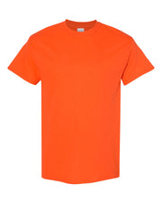Gildan orange t-shirt on white background