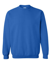 Gildan royal blue crewneck on white background.