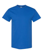 Gildan royal blue t-shirt on white background.