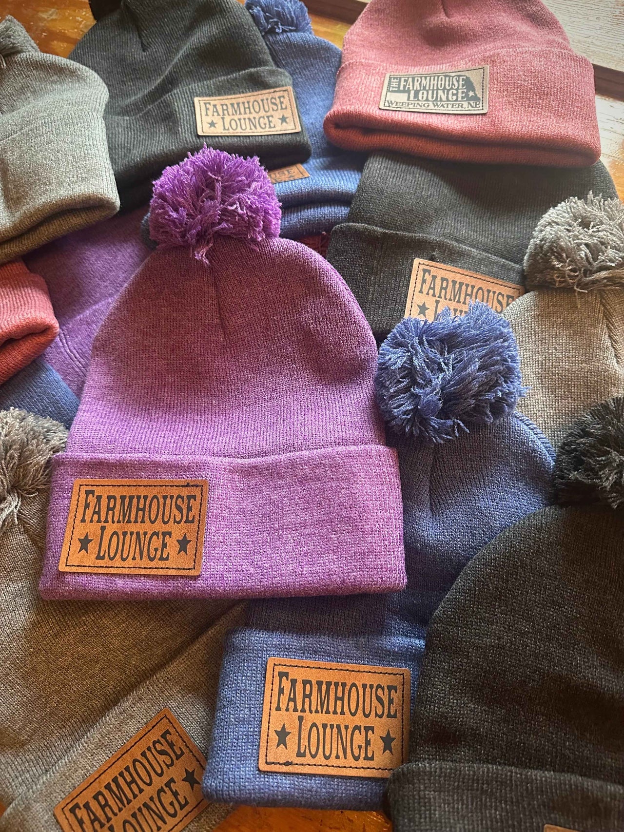 Farmhouse Lounge Pom-Pom Cuffed Beanie