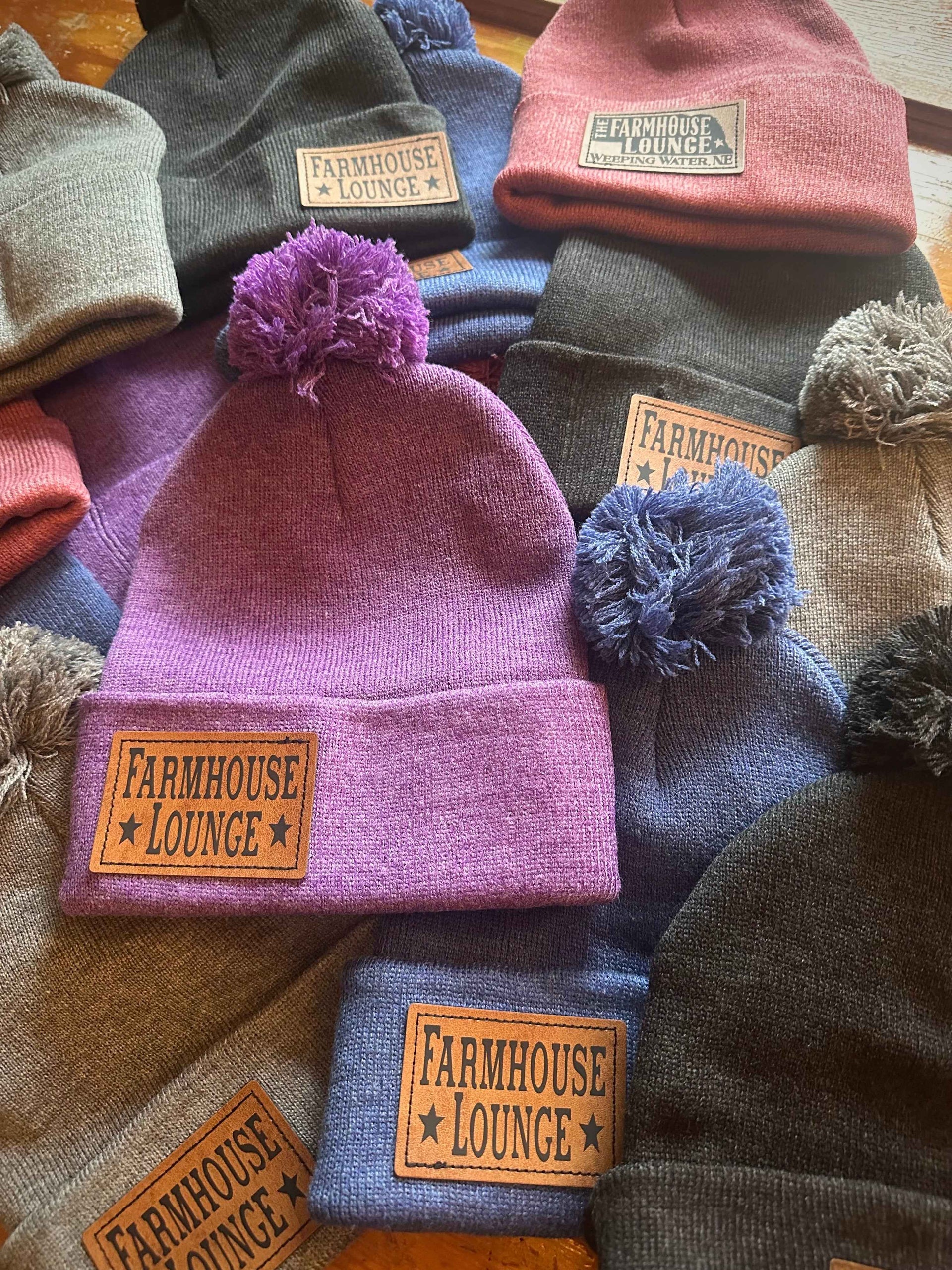 Farmhouse Lounge Pom-Pom Cuffed Beanie