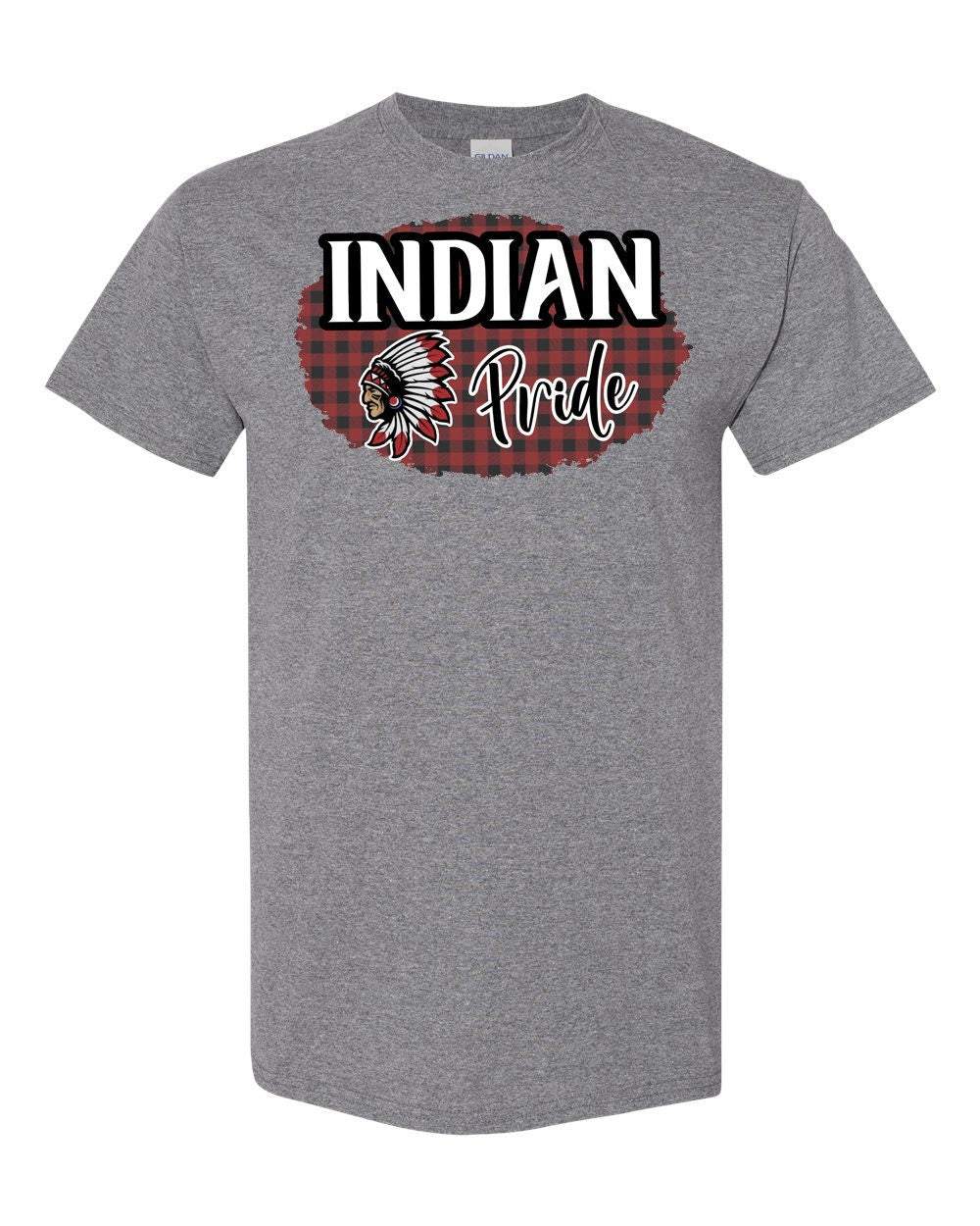 Indians Plaid School Pride Digital Download Tee