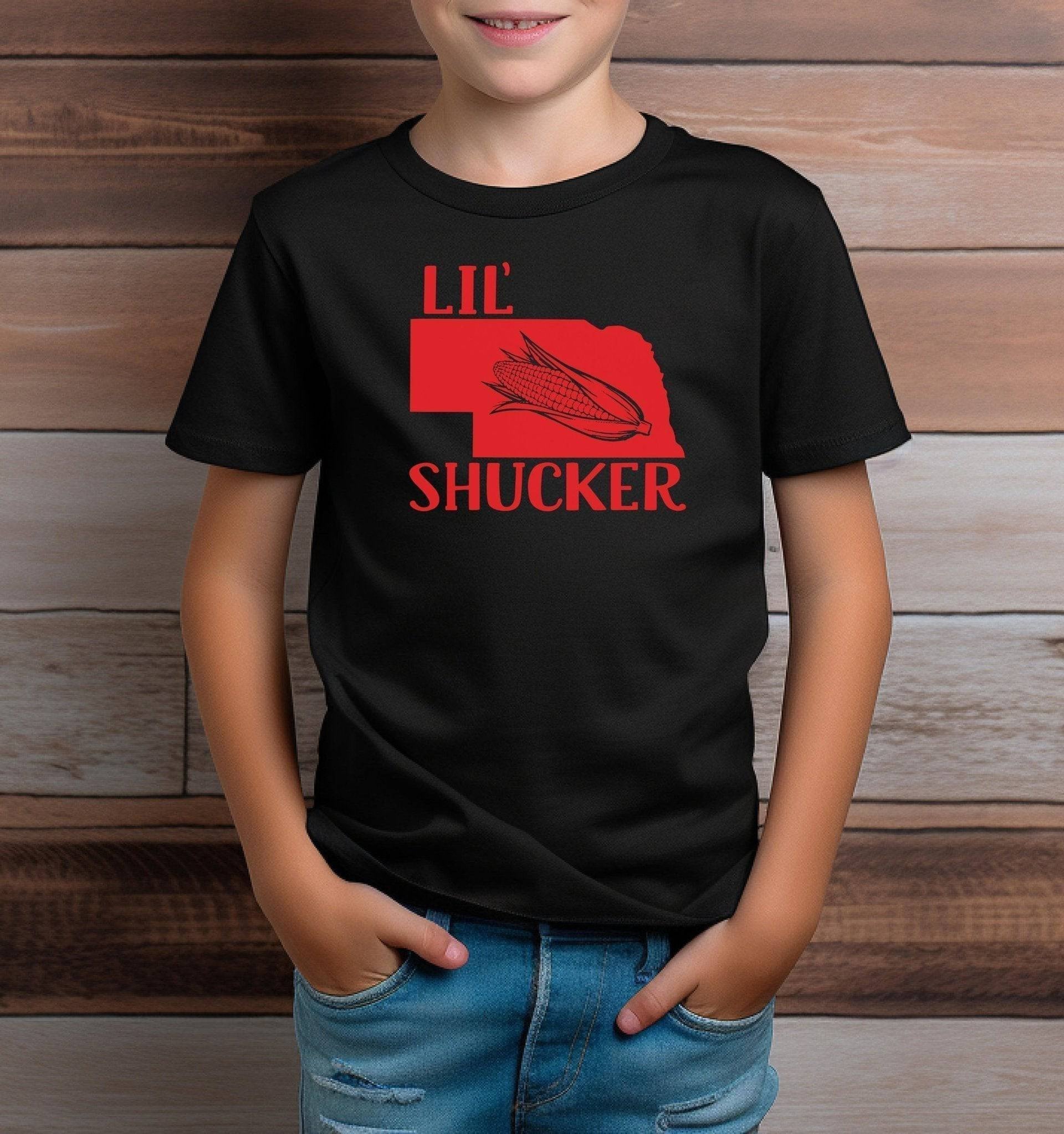 Nebraska Lil' Shucker Youth T-shirt Black