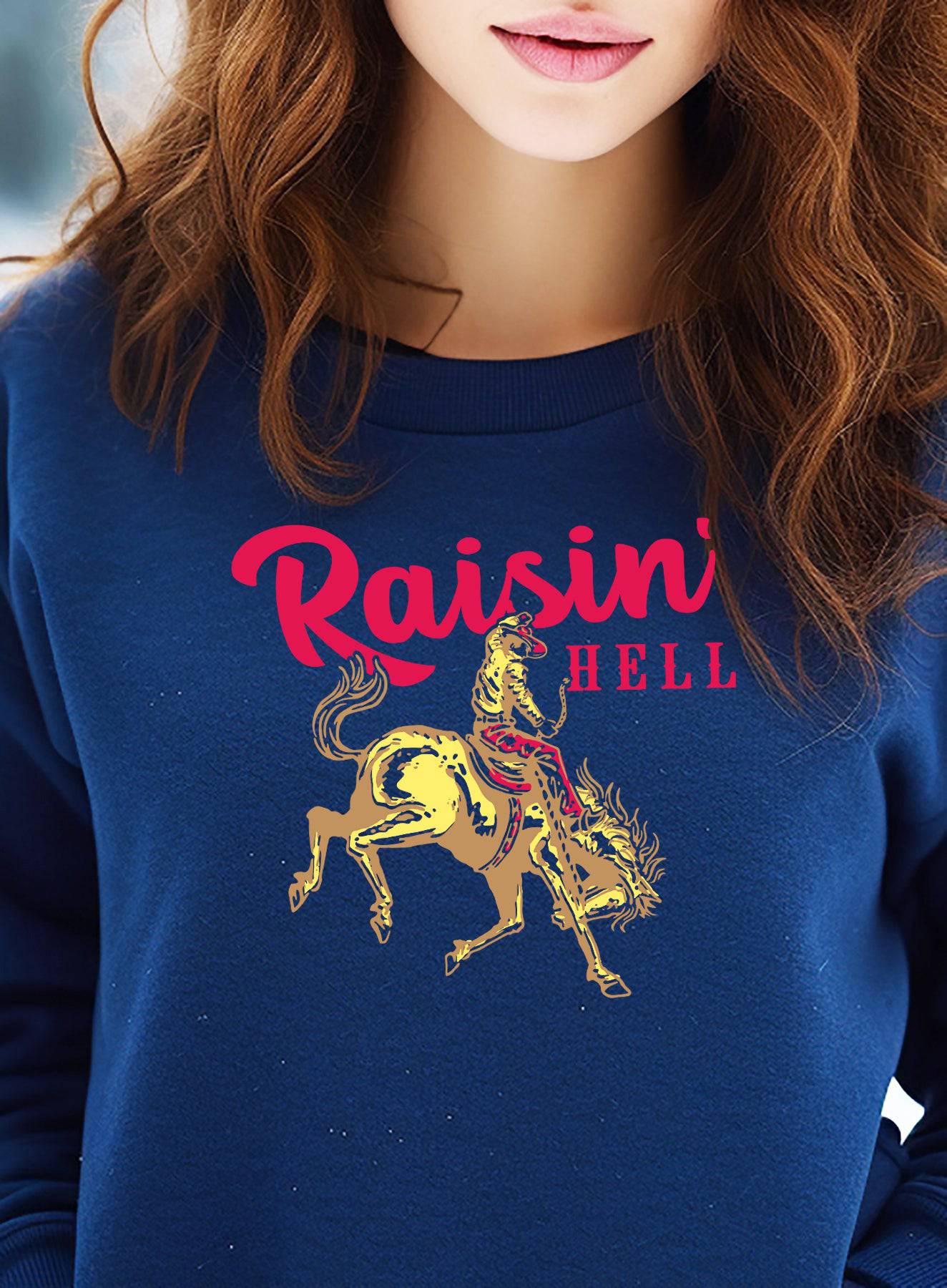 Raisin Hell Navy Crewneck Sweatshirt 