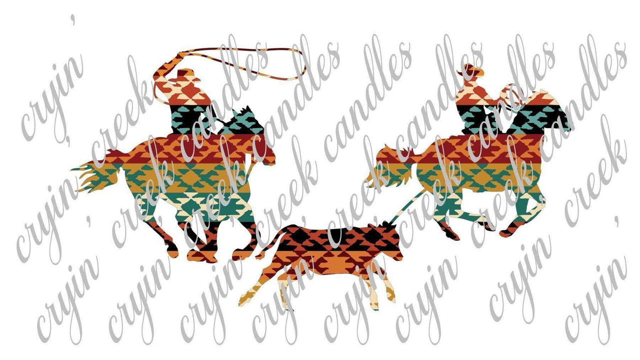 Serape Pattern Team Roping Digital Download