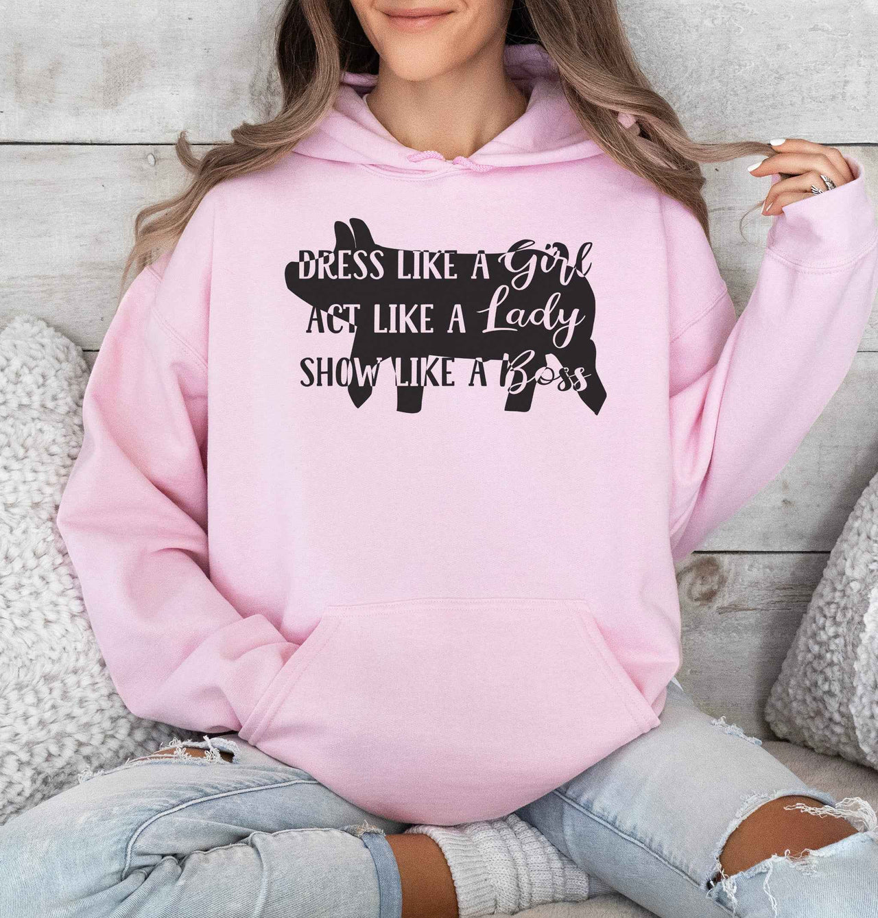 Show Like a Boss Hog Adult/Youth Unisex Hoodie