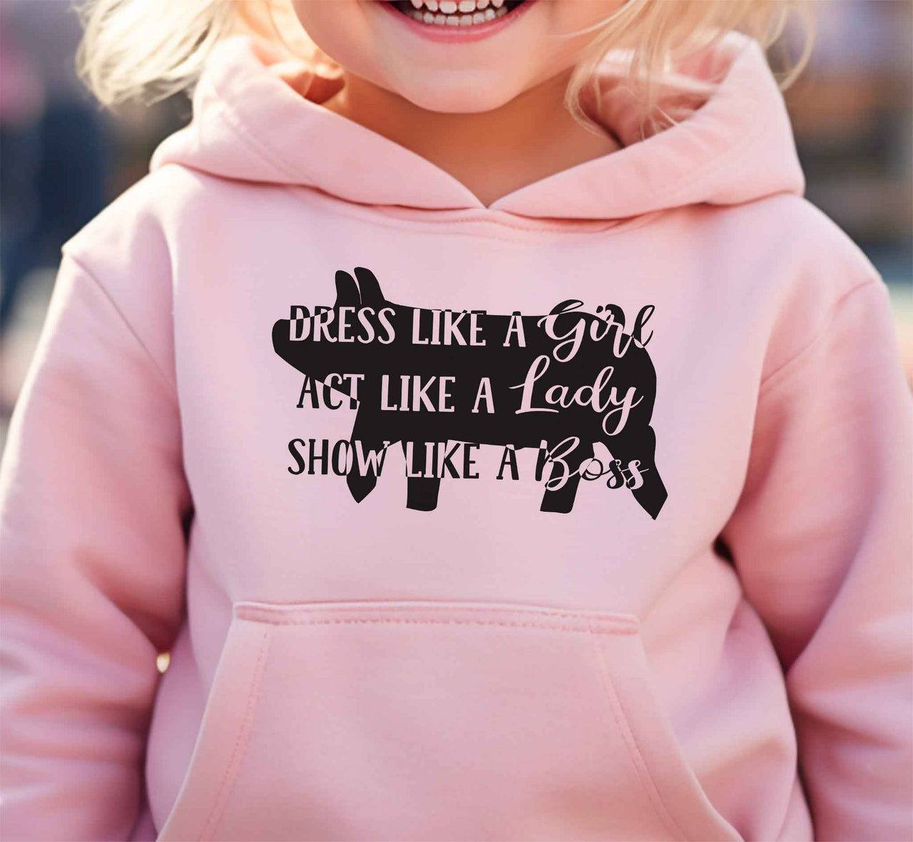 Show Like a Boss Hog Adult/Youth Unisex Hoodie