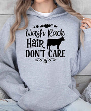 Wash Rack Hair Don't Care (Dairy) Adult or Youth Unisex Hoodie