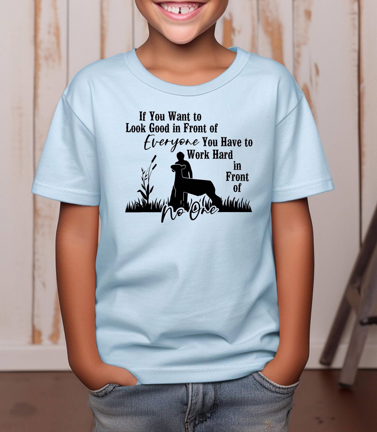 Work Hard in Front of No One Boy Digital Download Tee