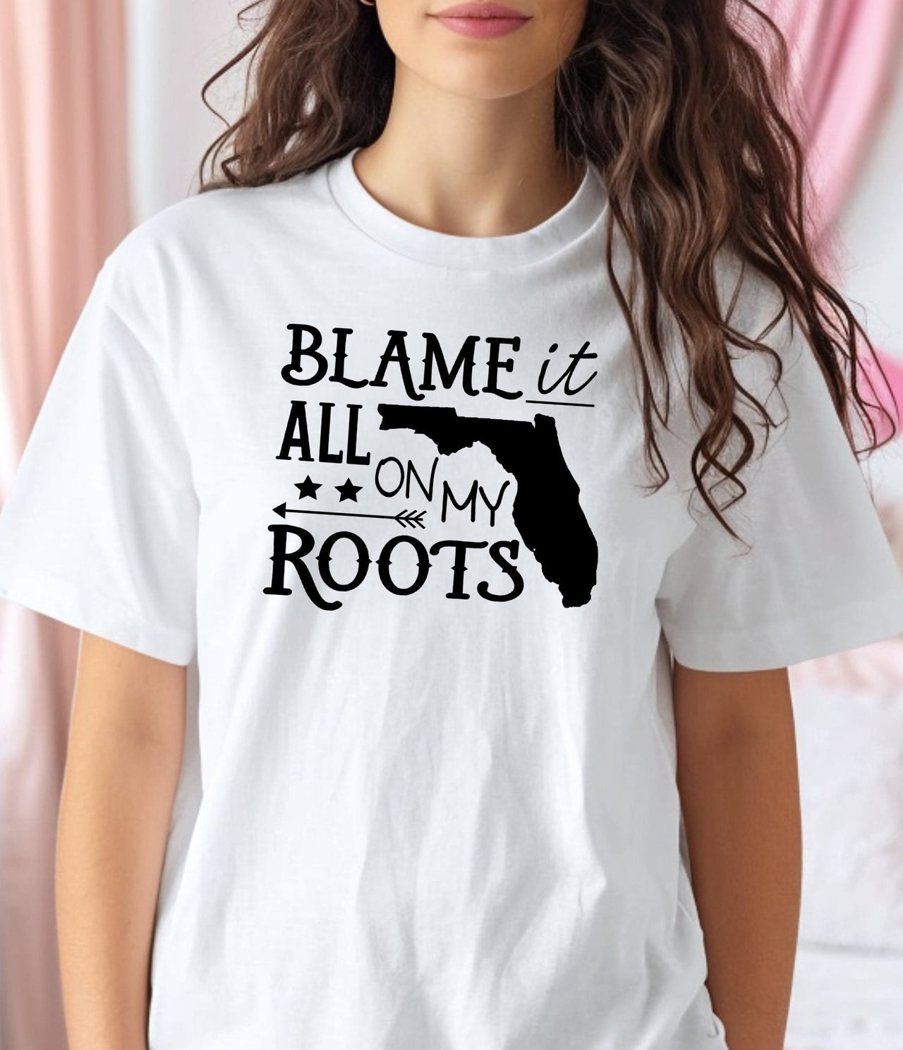 Blame It All On My Florida Roots Adult Cotton Unisex T-Shirt | Cryin Creek