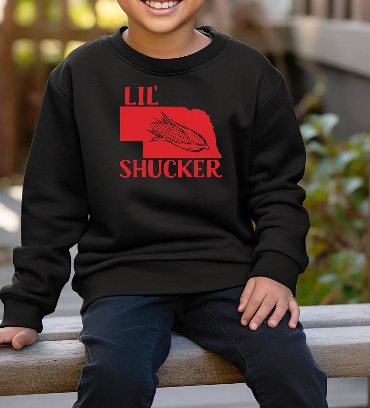 Nebraska Lil' Shucker Youth/Toddler 100% Cotton Crewneck Sweatshirt