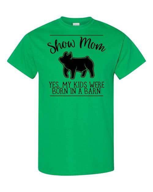 Hog Show Mom Adult Cotton T-Shirt